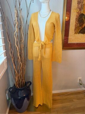 99~ NWT L*Space Los Canos Knit Pants Bathing Suit Cover-Up
